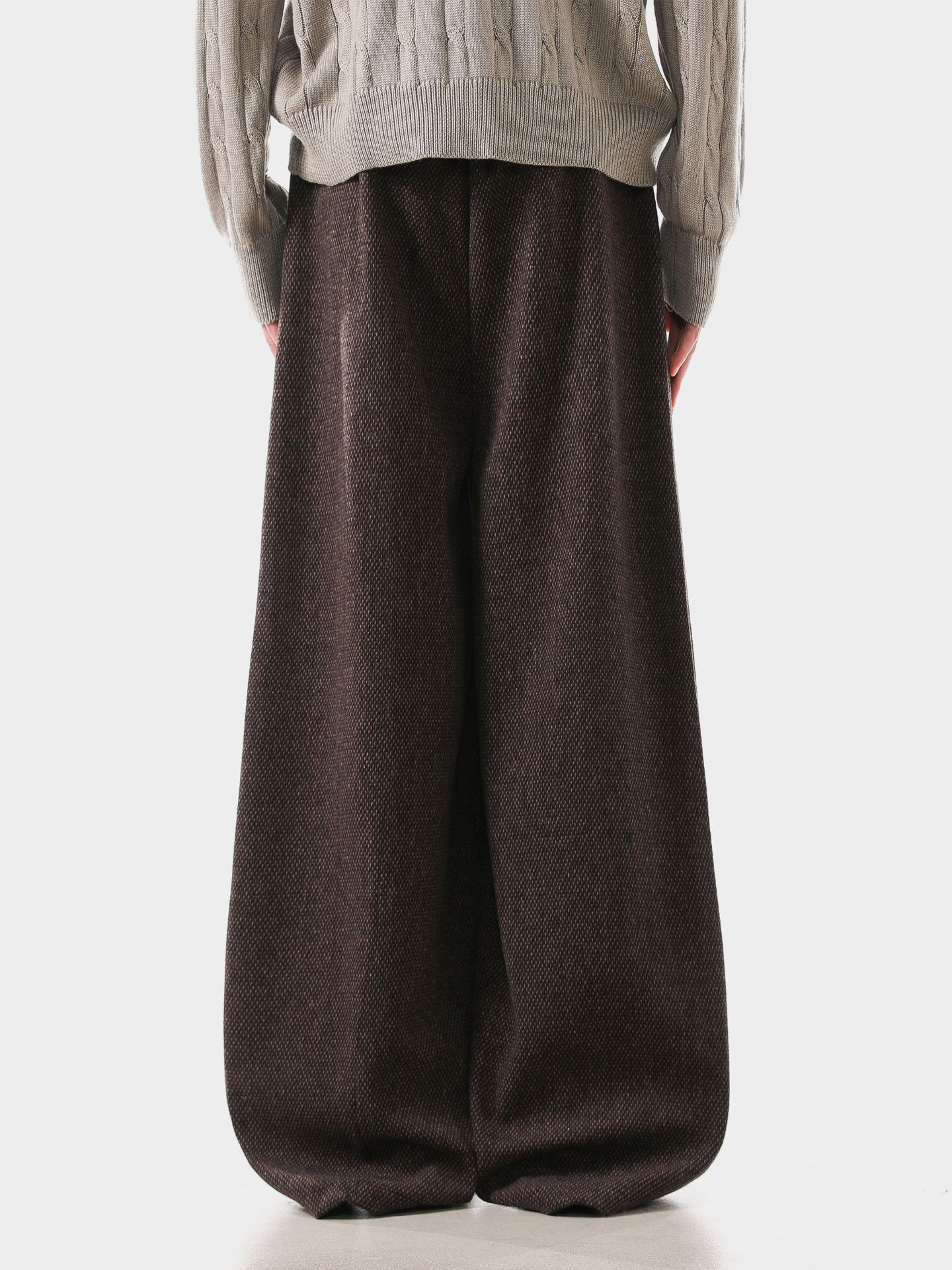 Retro A-line pleated casual wide-leg pants - Image 5
