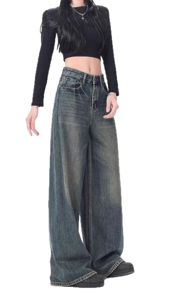 The Dorothee Wide Leg Jeans Detail – La Rose Couture Trousers & Skirts