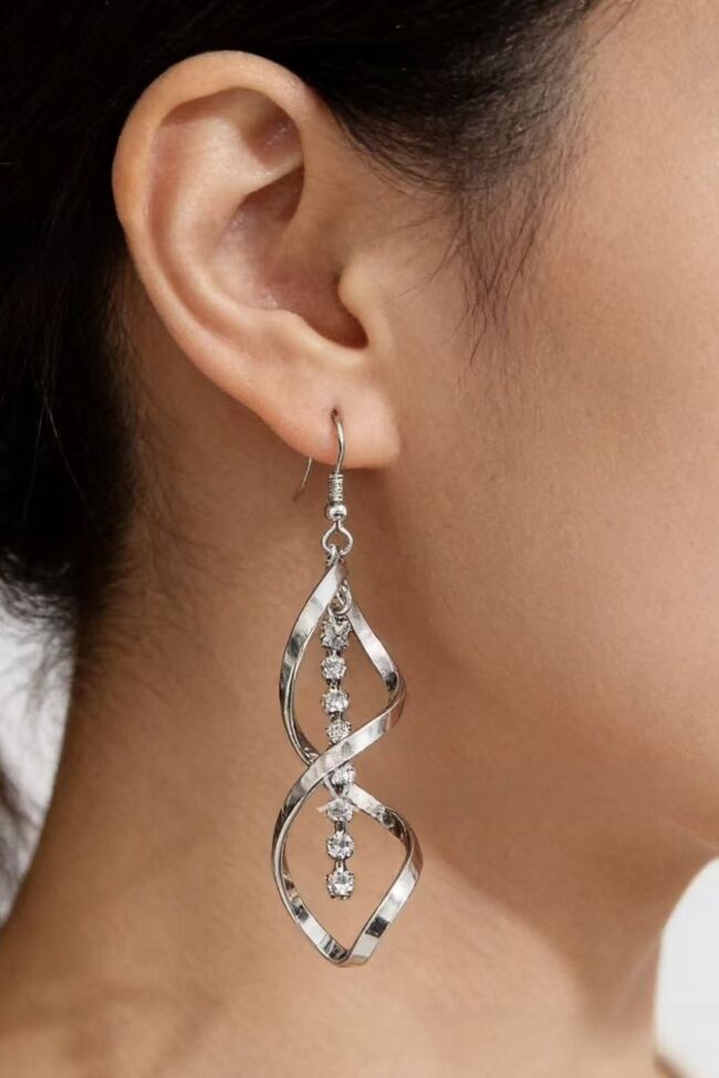 The Yvette Creative Spiral Design Alloy Pendant Earrings for Elegant Jewelry Detail – La Rose Couture Jewellery & Accessories
