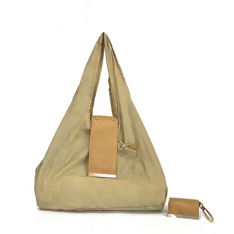 Portable Nylon Shopping Bag with Shoulder Strap - Image 2