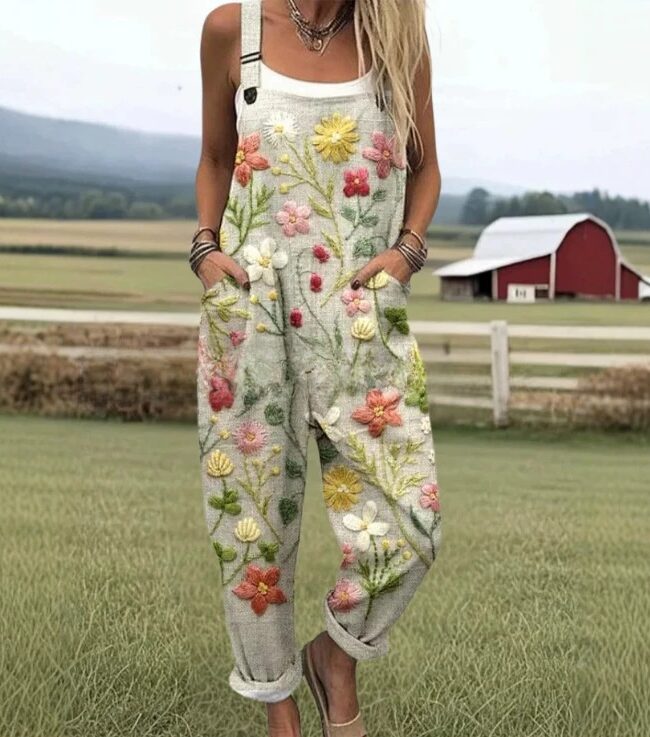 The Gisele 3d Digital Print Strap Casual Pants Detail – La Rose Couture Trousers & Skirts
