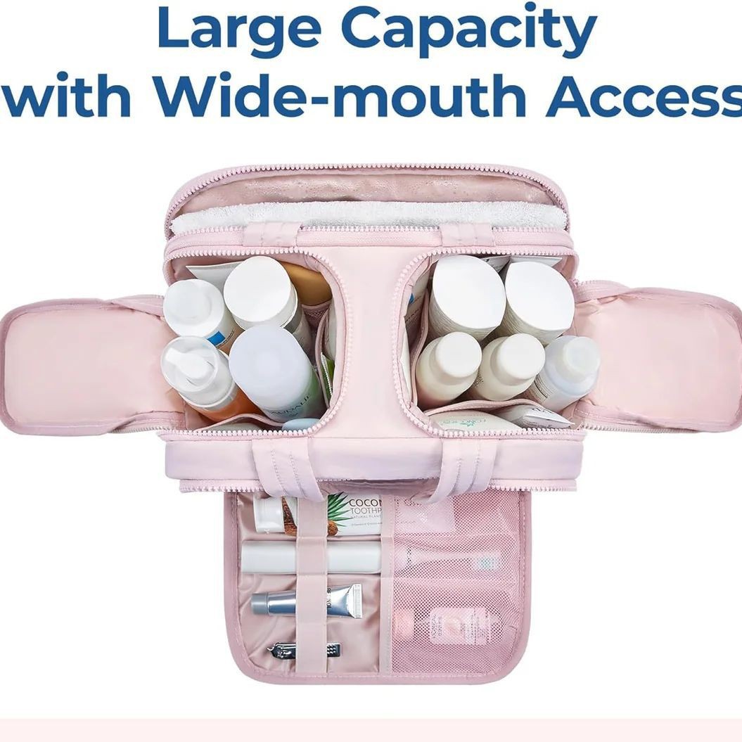 Double Opening Cosmetic Toiletry Bag - Image 3