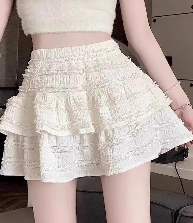 The Sixtine Ballet Style High Waisted a Line Short Skirt Detail – La Rose Couture Trousers & Skirts