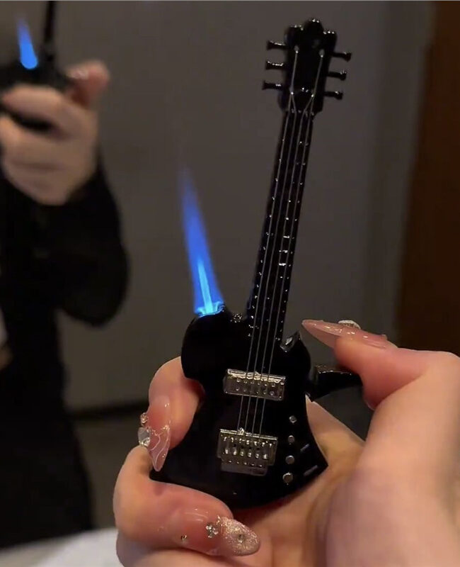The Chloe Creative Guitar Shaped Windproof Lighter – La Rose Couture Jewellery & Accessories