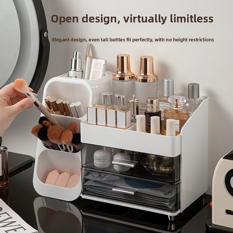 Multi Compartment Cosmetic Organizer Storage Box