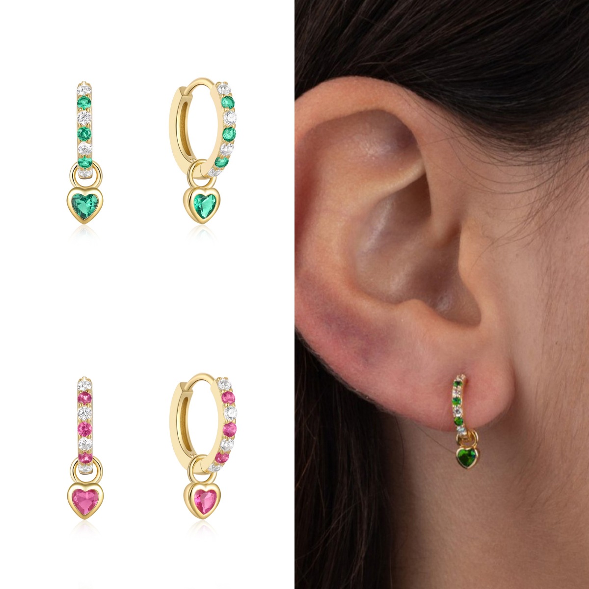 Heart-shaped earrings