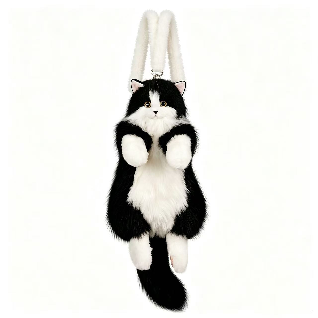 Realistic Plush Cat Backpack Toy Stuffed Animal Doll - Image 5