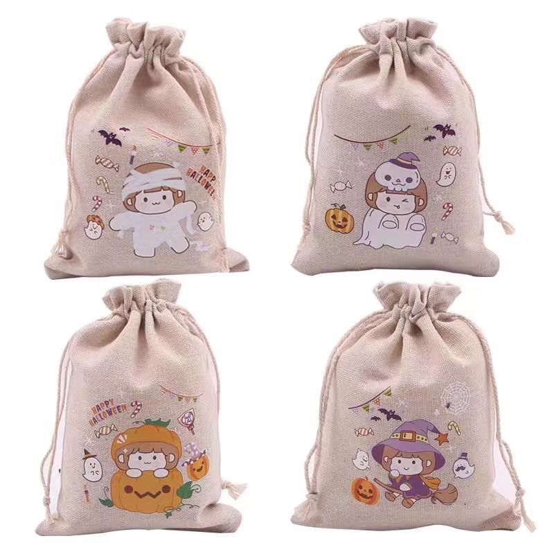 Halloween Cotton Drawstring Gift Bag - Image 4