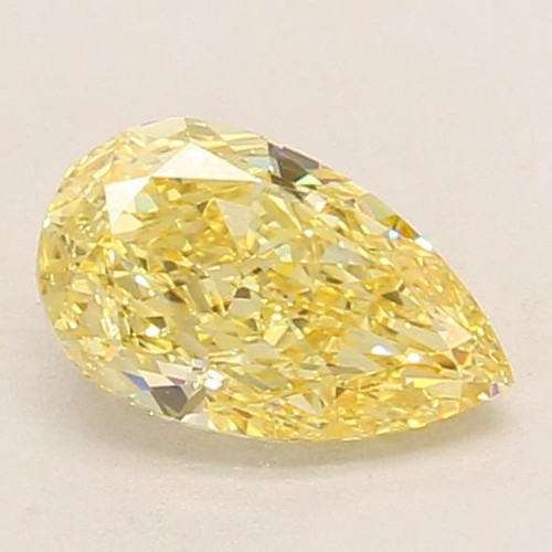 Waterdrop-shaped yellow colored diamond, natural diamond - Image 3