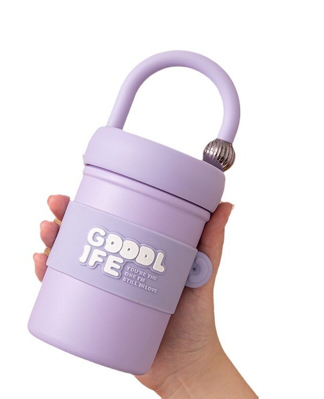 The Salome 316 Stainless Steel Vacuum Insulated Thermos Cup with Handle and Cover 500ml Detail – La Rose Couture Handbags & Clutches