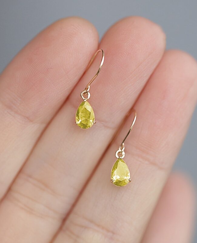 The Emmanuelle Teardrop Gemstone Earrings Detail – La Rose Couture Jewellery & Accessories