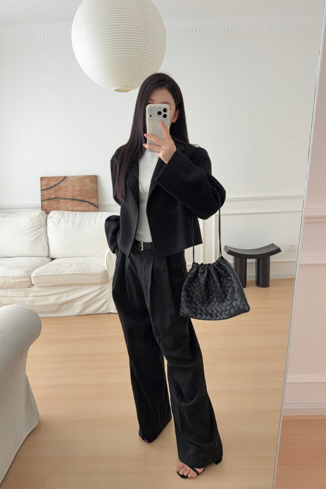 The Cassandre Double Sided Wool Blend Loose Fit Coat Detail – La Rose Couture Coats & Jackets