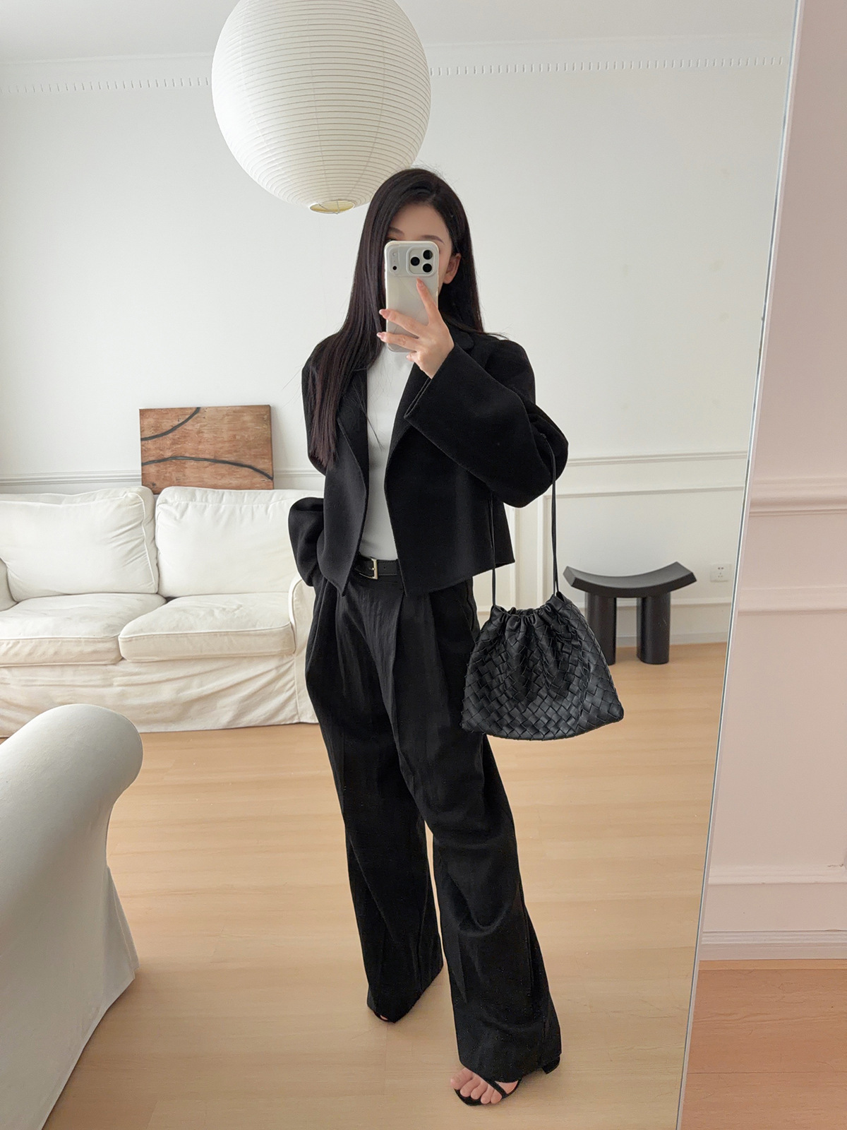 Double-Sided Wool Blend Loose-Fit Coat - Image 4