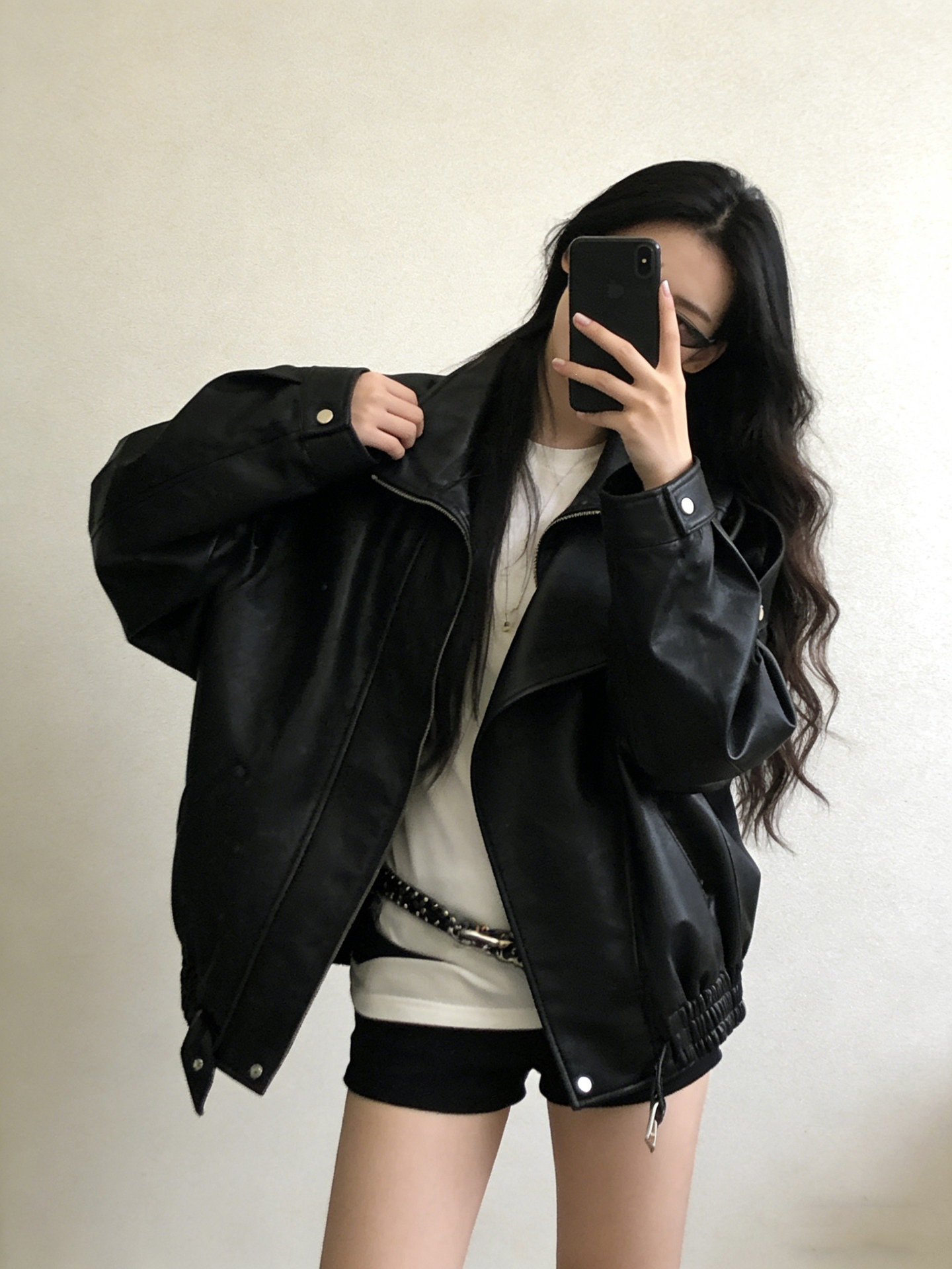 cool and stylish loose PU leather jacket - Image 5