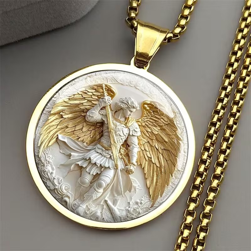 Saint Raphael Archangel Stainless Steel Necklace