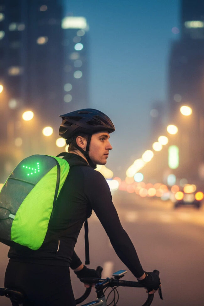 The Blanche Smart Led Turn Signal Backpack – La Rose Couture Handbags & Clutches