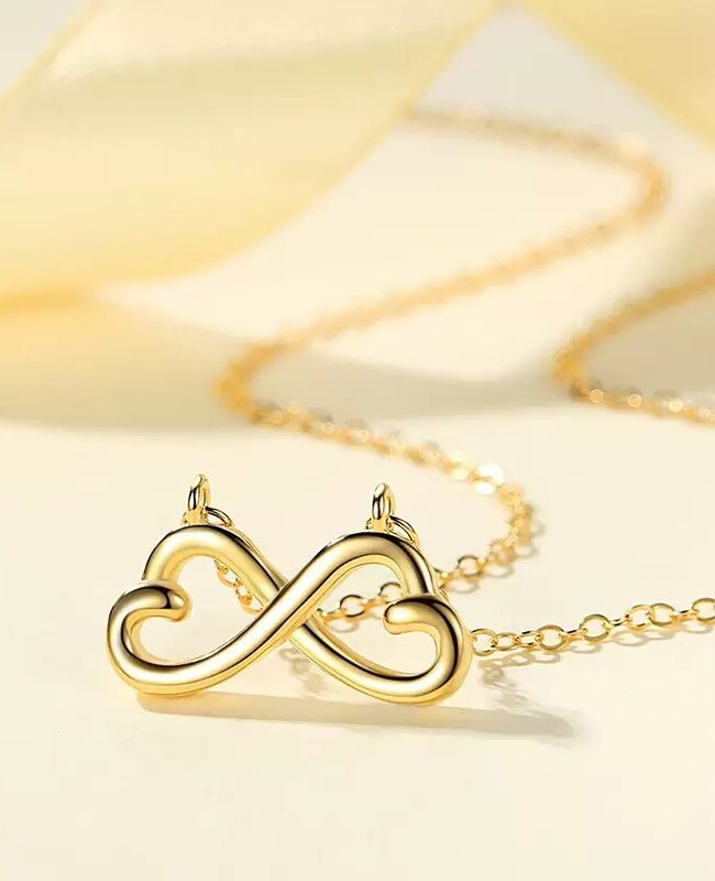 The Coralie Heart Bow Accent Pendant Cross Chain Necklace Detail – La Rose Couture Jewellery & Accessories