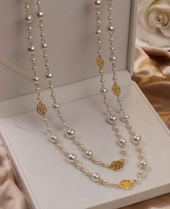The Melanie Layered Pearl Necklace with Pendant – La Rose Couture Jewellery & Accessories