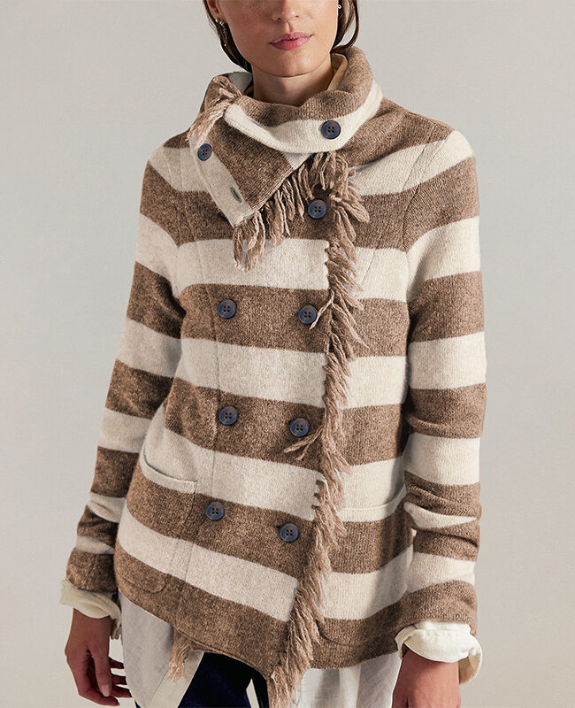 The Juliette Turtleneck Sweater Autumn and Winter Striped Loose Detail – La Rose Couture Tops & Blouses