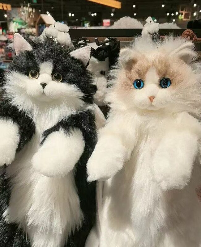 The Lucile Realistic Plush Cat Backpack Toy Stuffed Animal Doll – La Rose Couture Handbags & Clutches