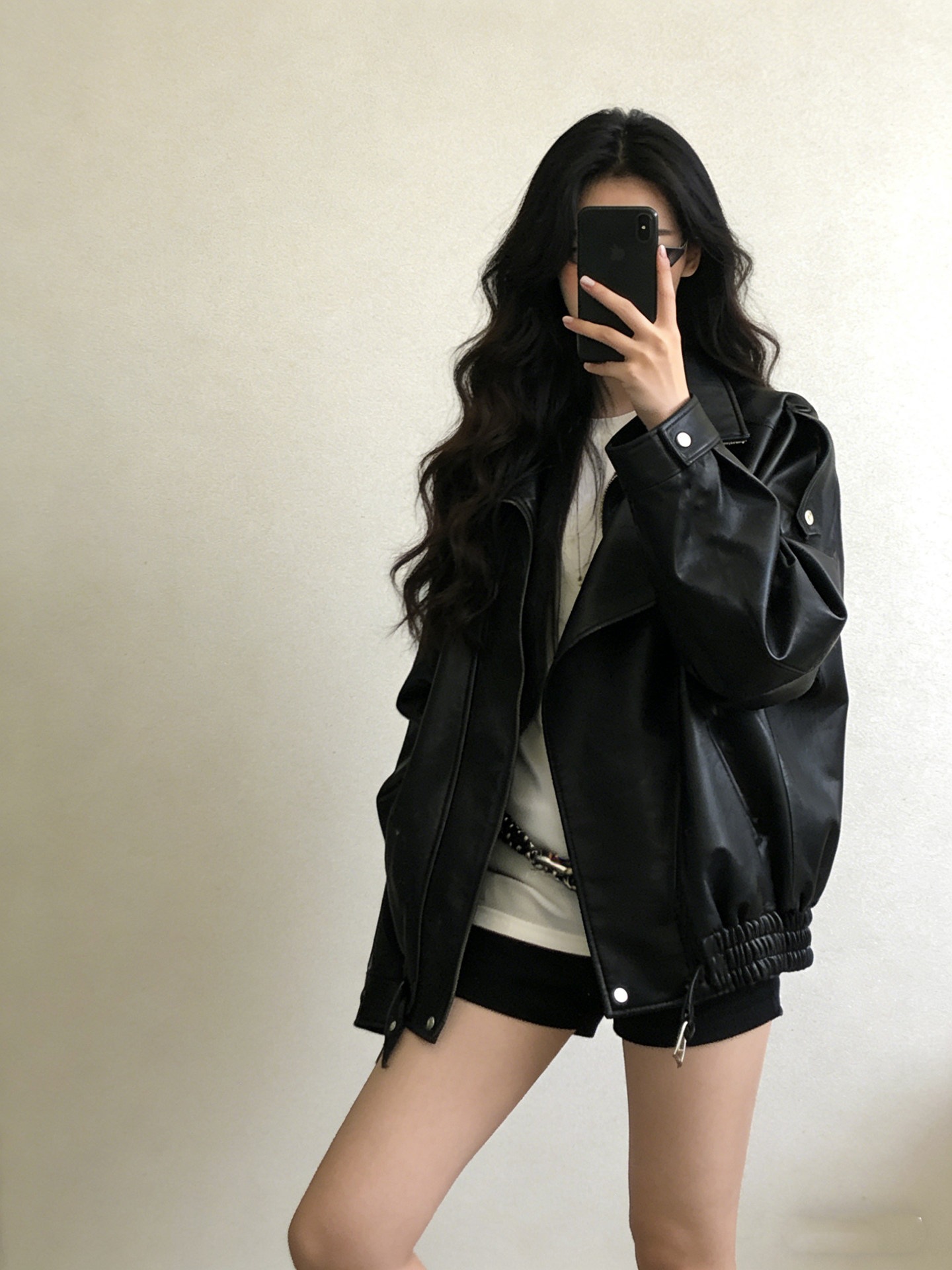 cool and stylish loose PU leather jacket - Image 4