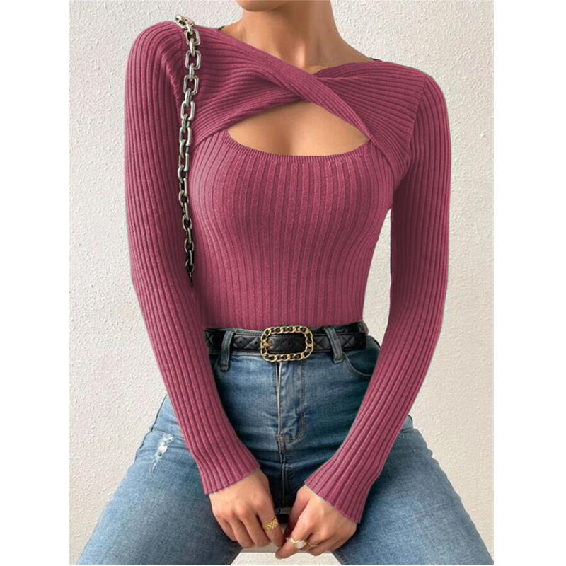 hollow pullover knitted sweater top - Image 4