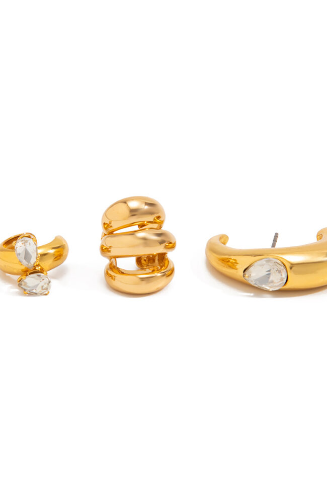 Metal Polished Waterdrop Earrings Detail – La Rose Couture Jewellery & Accessories