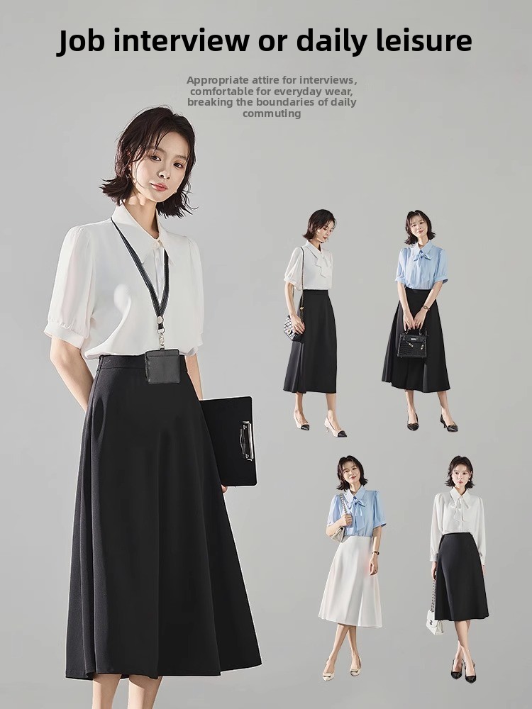 Womens Formal A-Line Mid-Length Skirt - Image 2