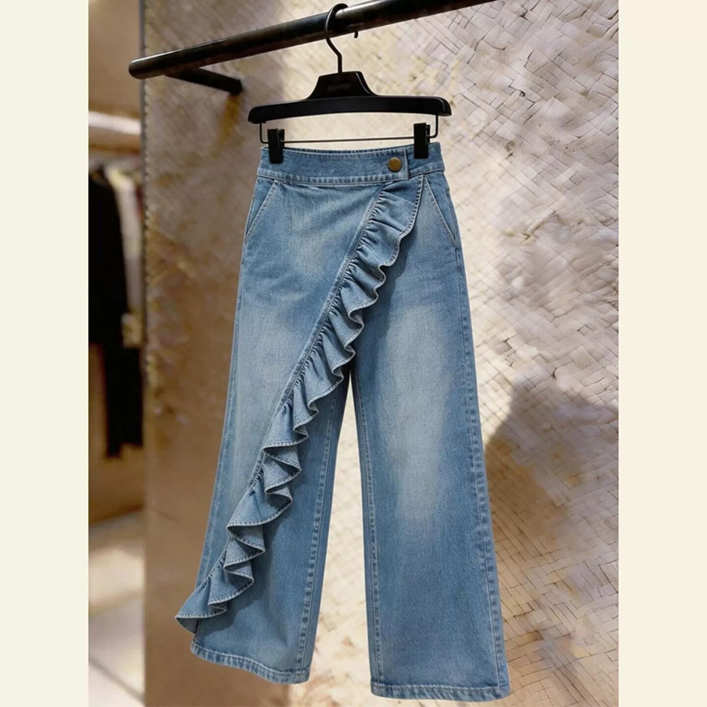 Vintage High Waist Straight Leg Jeans - Image 3