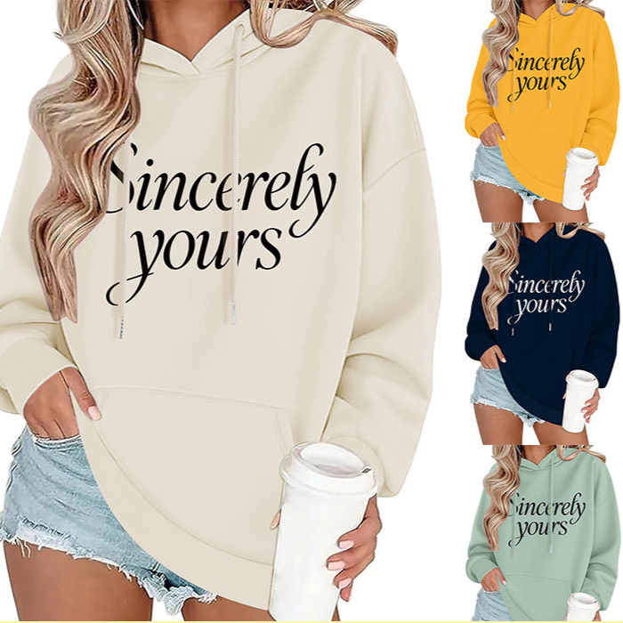 Womens Casual Printed Hoodie