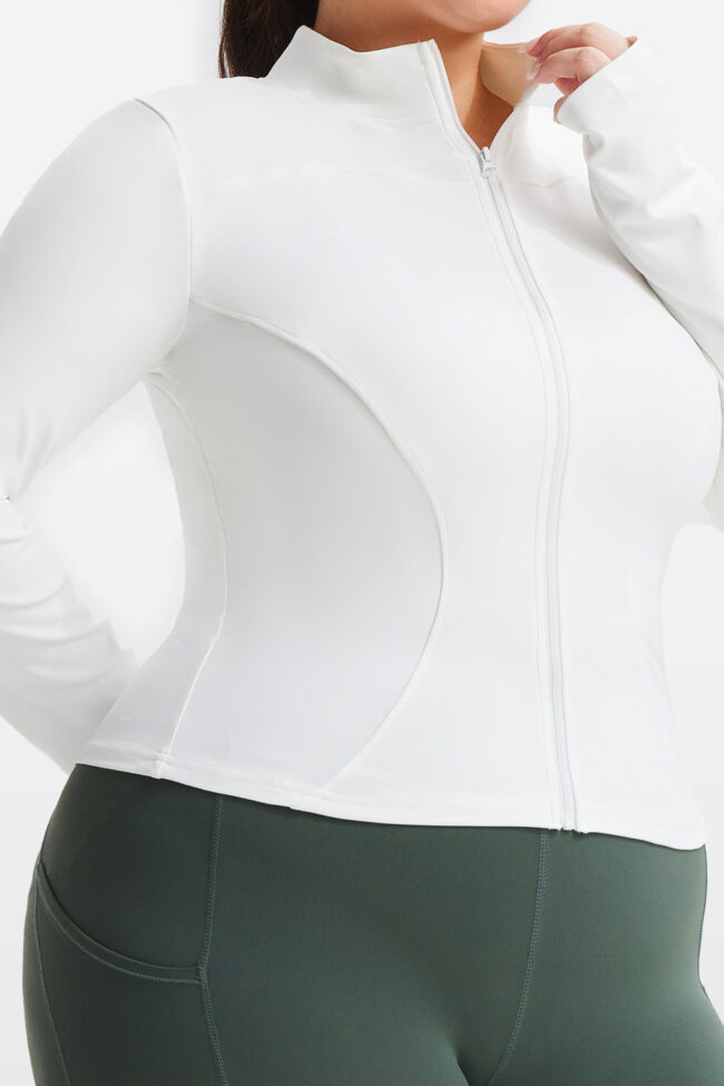 The Isaline High Elastic Sports Jacket Detail – La Rose Couture Tops & Blouses