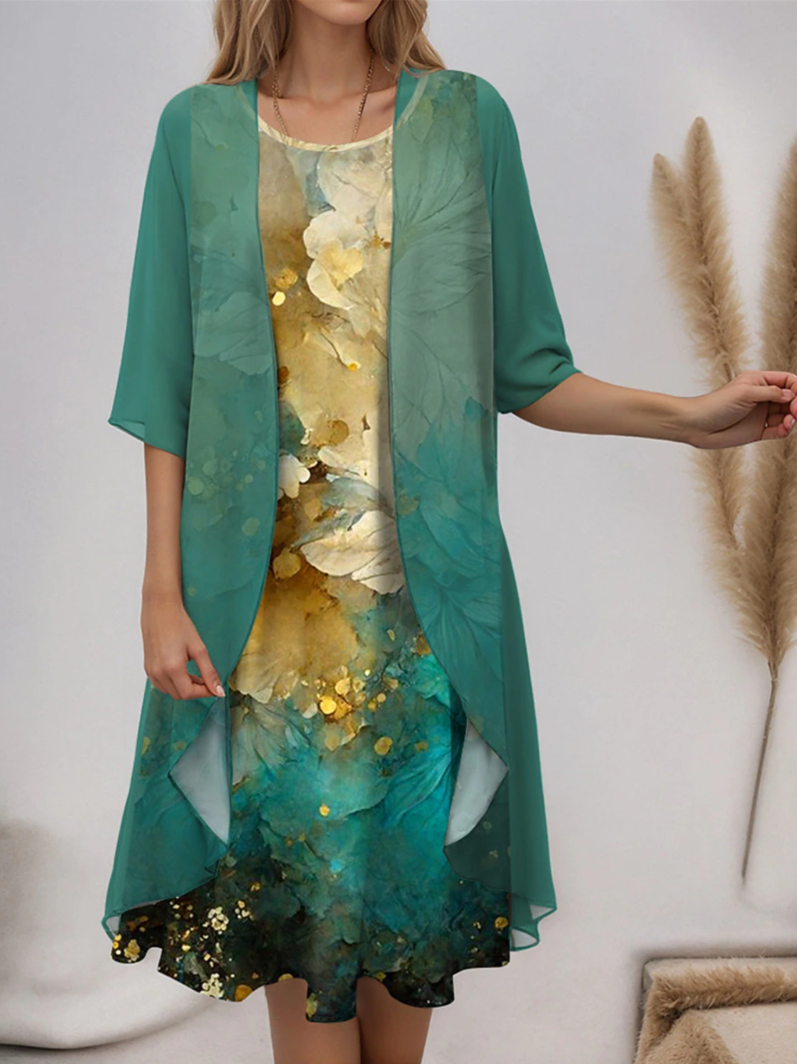 Fashionable and elegant chiffon dress - Image 5