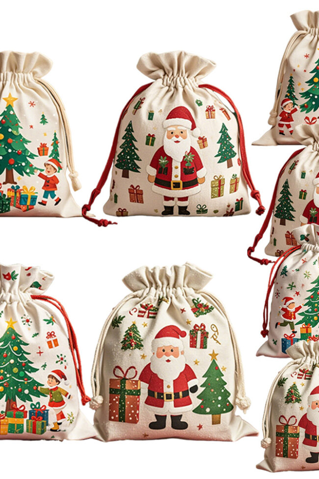 The Yolande Christmas Cotton Drawstring Gift Bags for Parties – La Rose Couture Handbags & Clutches
