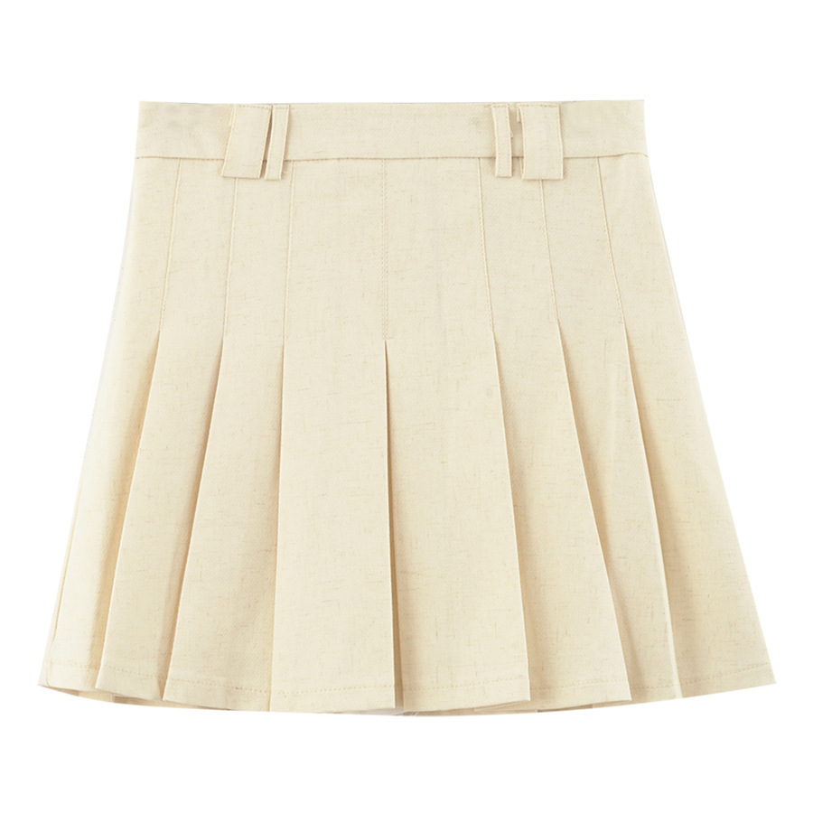 Preppy Style A-Line Pleated Skirt for Women - Image 3