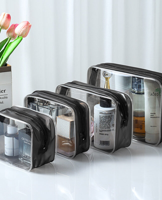 The Gisele Transparent Toiletry Bag – La Rose Couture Handbags & Clutches