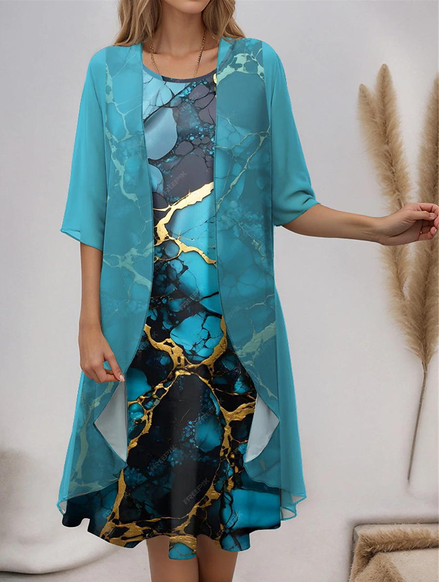 Fashionable and elegant chiffon dress - Image 5