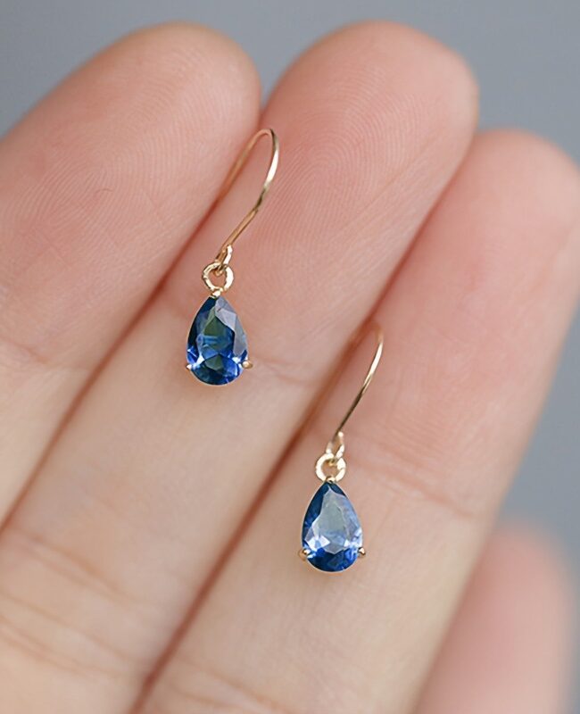 The Emmanuelle Teardrop Gemstone Earrings – La Rose Couture Jewellery & Accessories