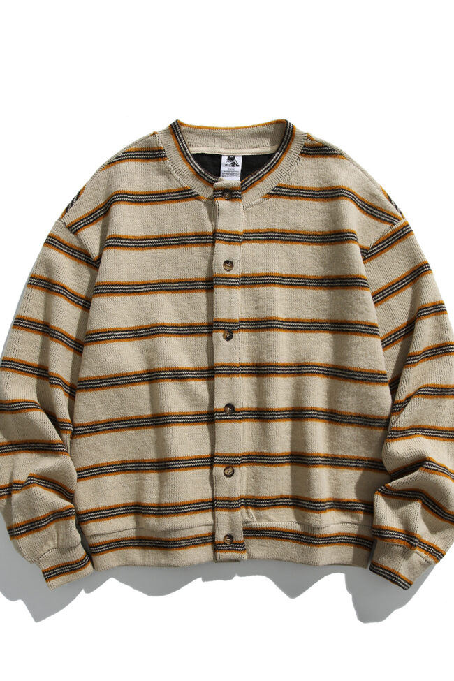 The Oceane Vintage Striped Knit Cardigan – La Rose Couture Coats & Jackets
