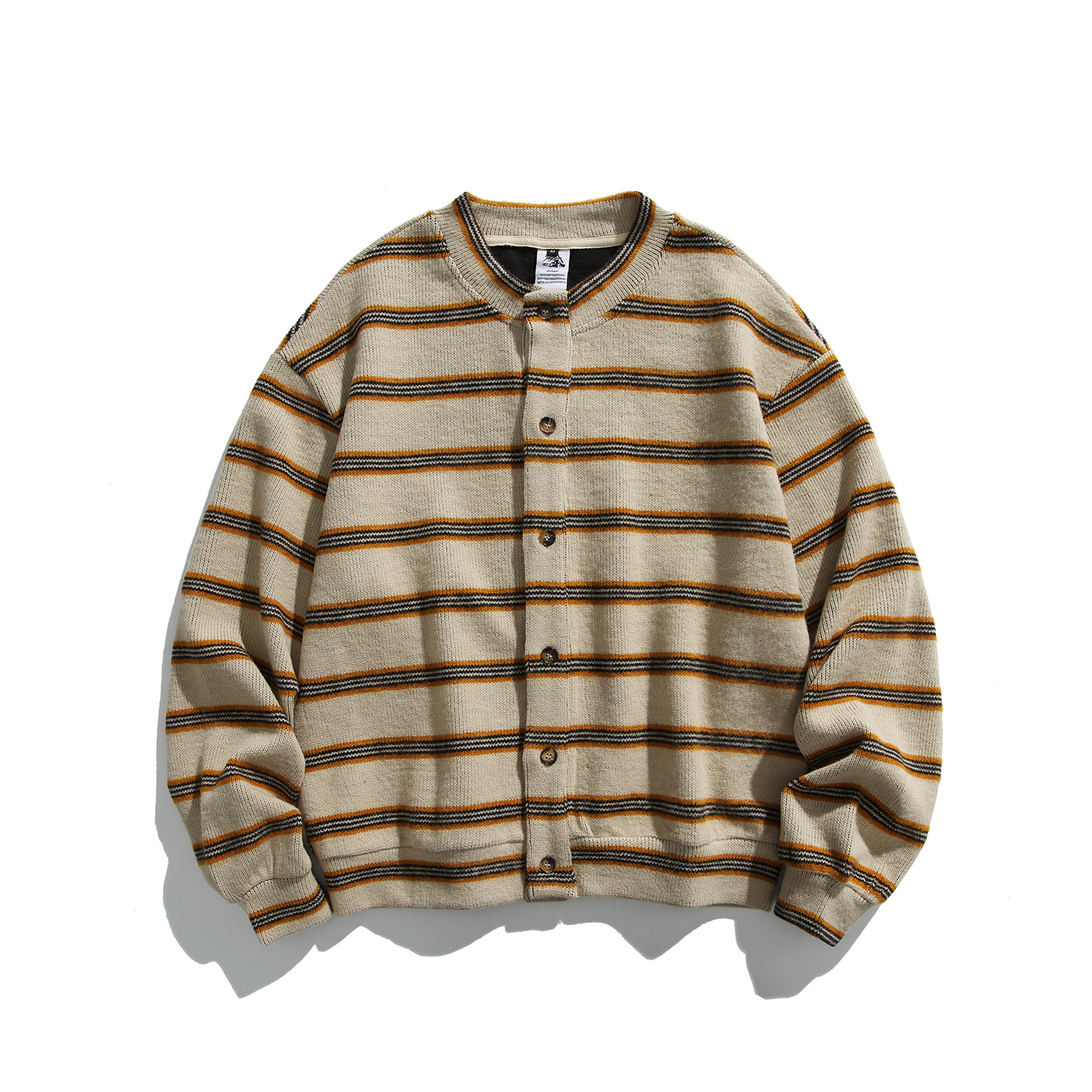 Vintage Striped Knit Cardigan