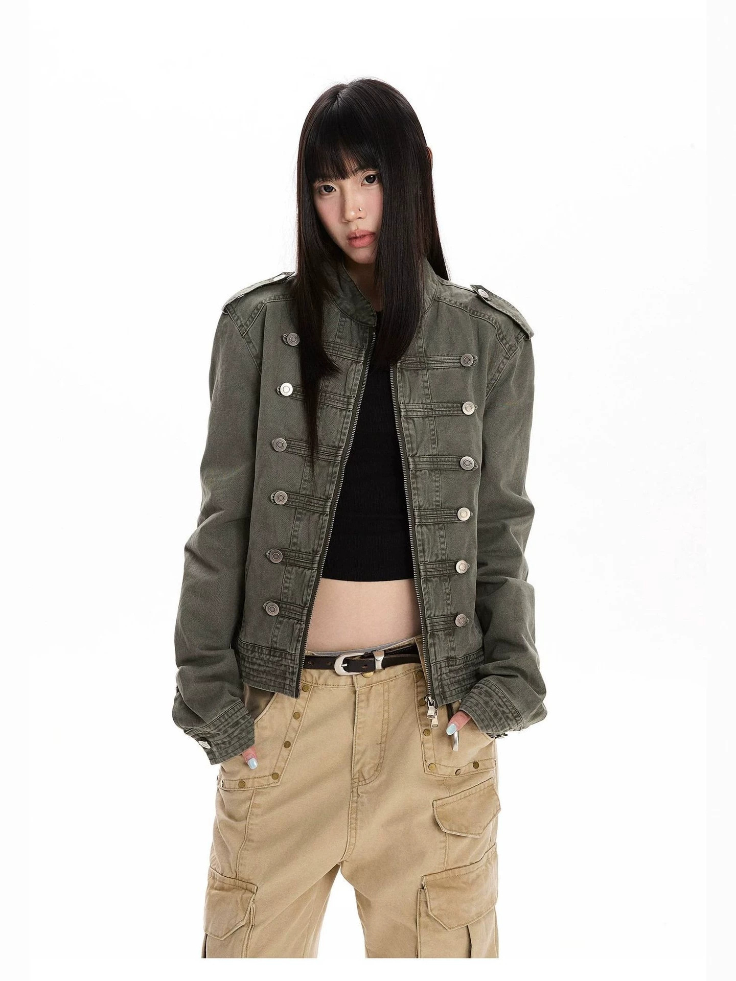 Palace Style Washed Denim Jacket for Women - Image 2