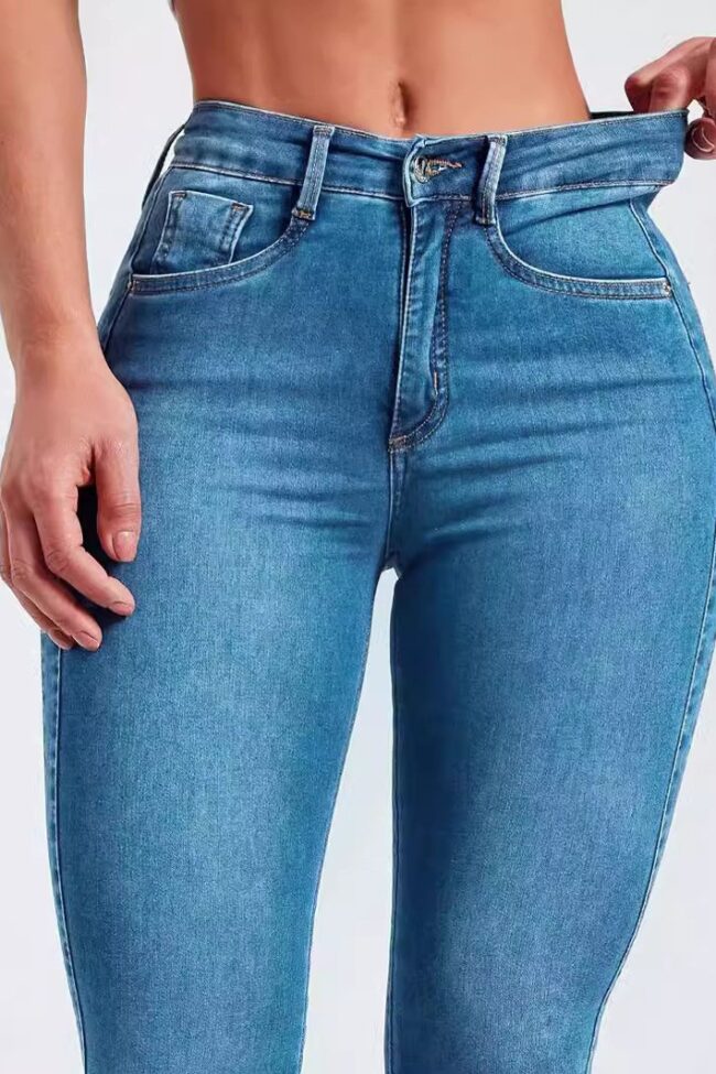 The Sabine Stretch High Rise Jeans Detail – La Rose Couture Trousers & Skirts