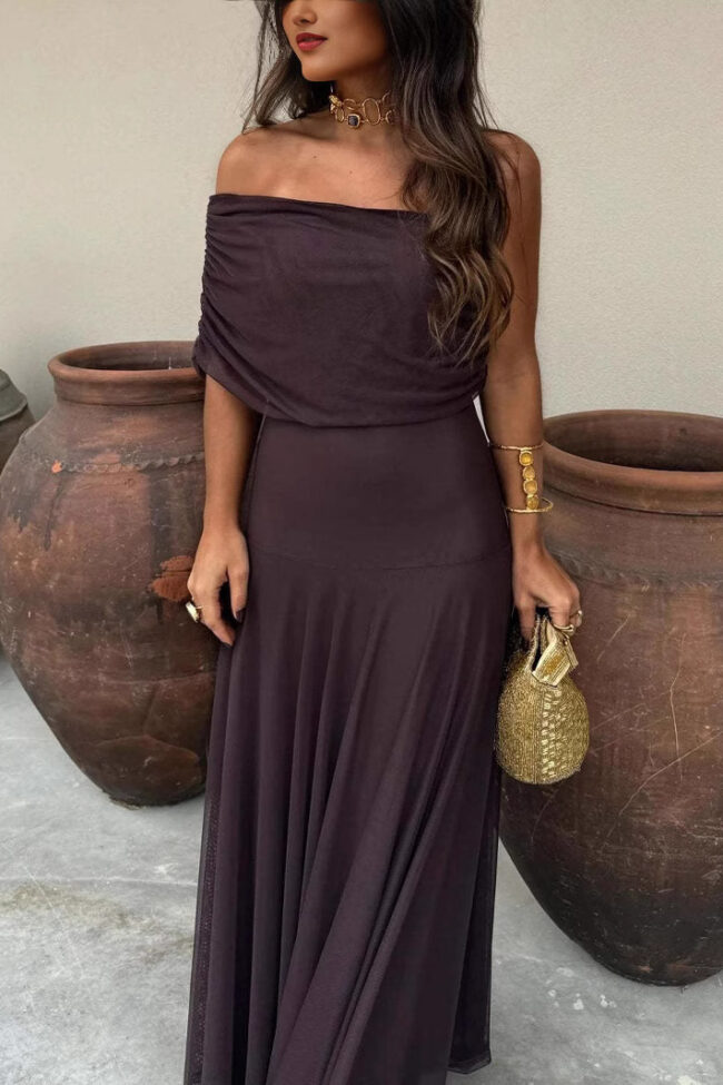 The Justine Mesh Panel Slim Fit Dress – La Rose Couture Dresses & Gowns