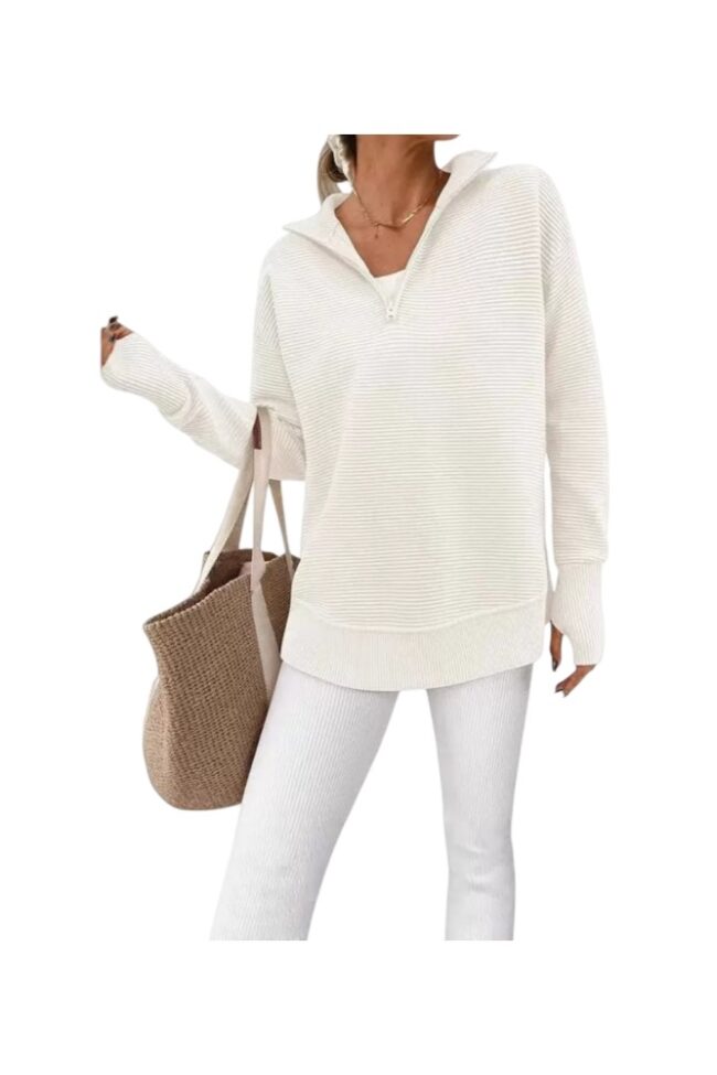 The Ines Casual Knit Sweater Detail – La Rose Couture Tops & Blouses