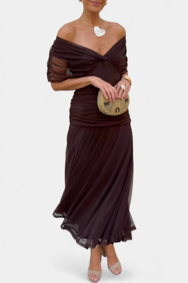 The Aurore Summer Netted Printed Halter Top Dress Detail – La Rose Couture Dresses & Gowns