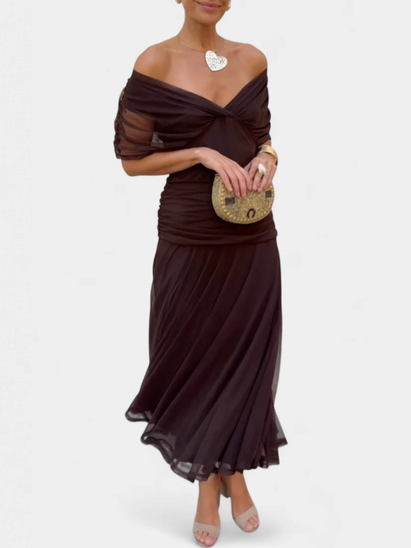 Lady's summer netted printed halter top dress - Image 3