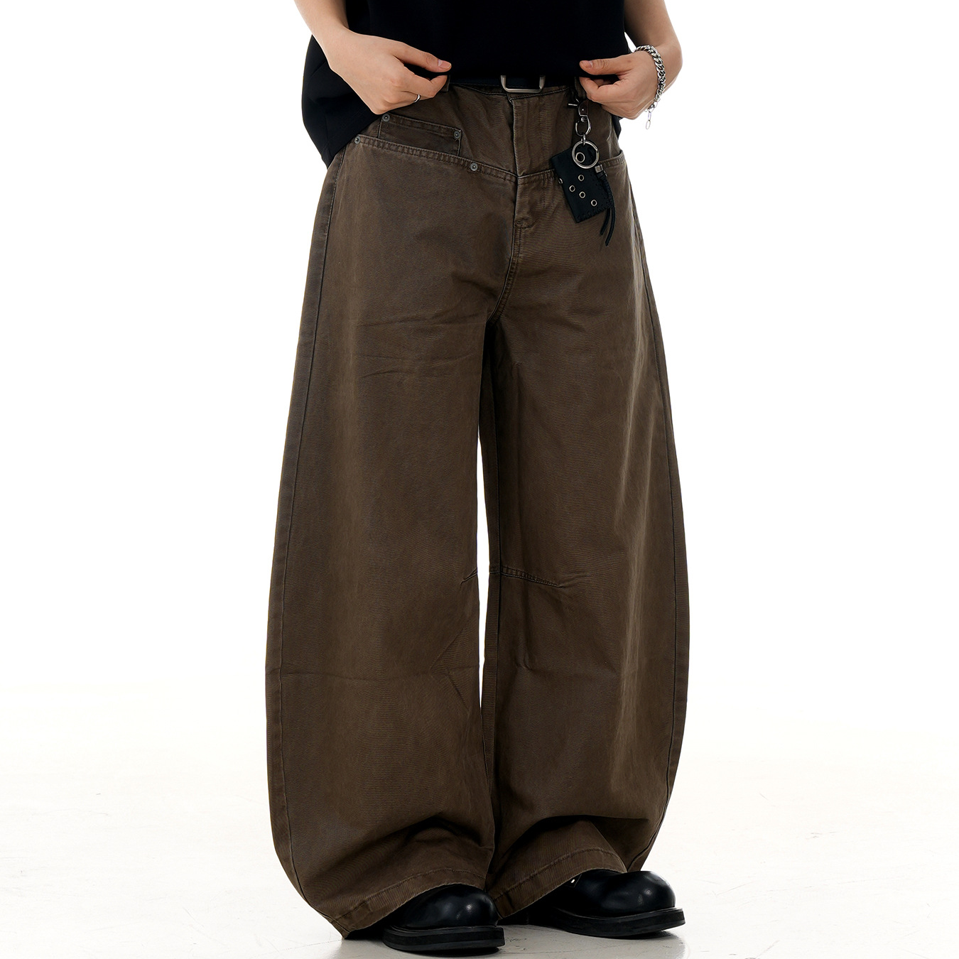 Slimming wide-leg casual trousers - Image 4