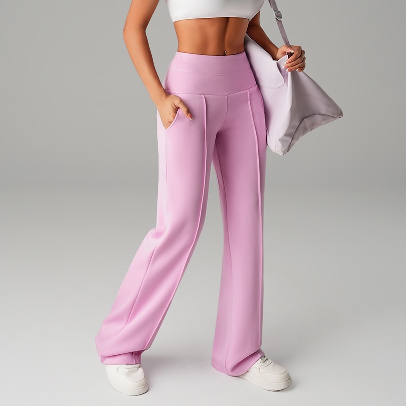 High Waisted Wide Leg Sports Trousers - Image 5
