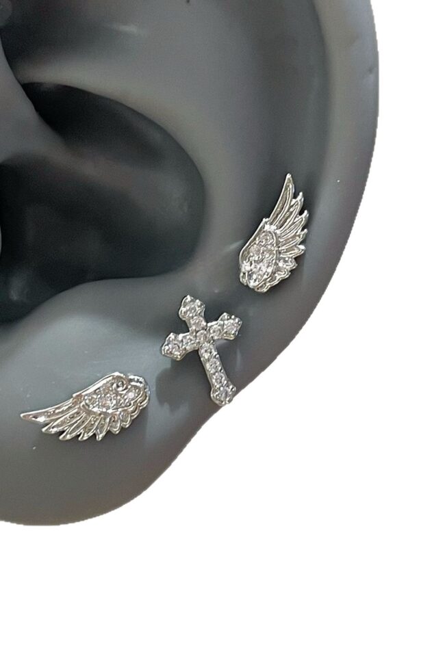 The Gisele Titanium Steel Wing Earrings – La Rose Couture Jewellery & Accessories