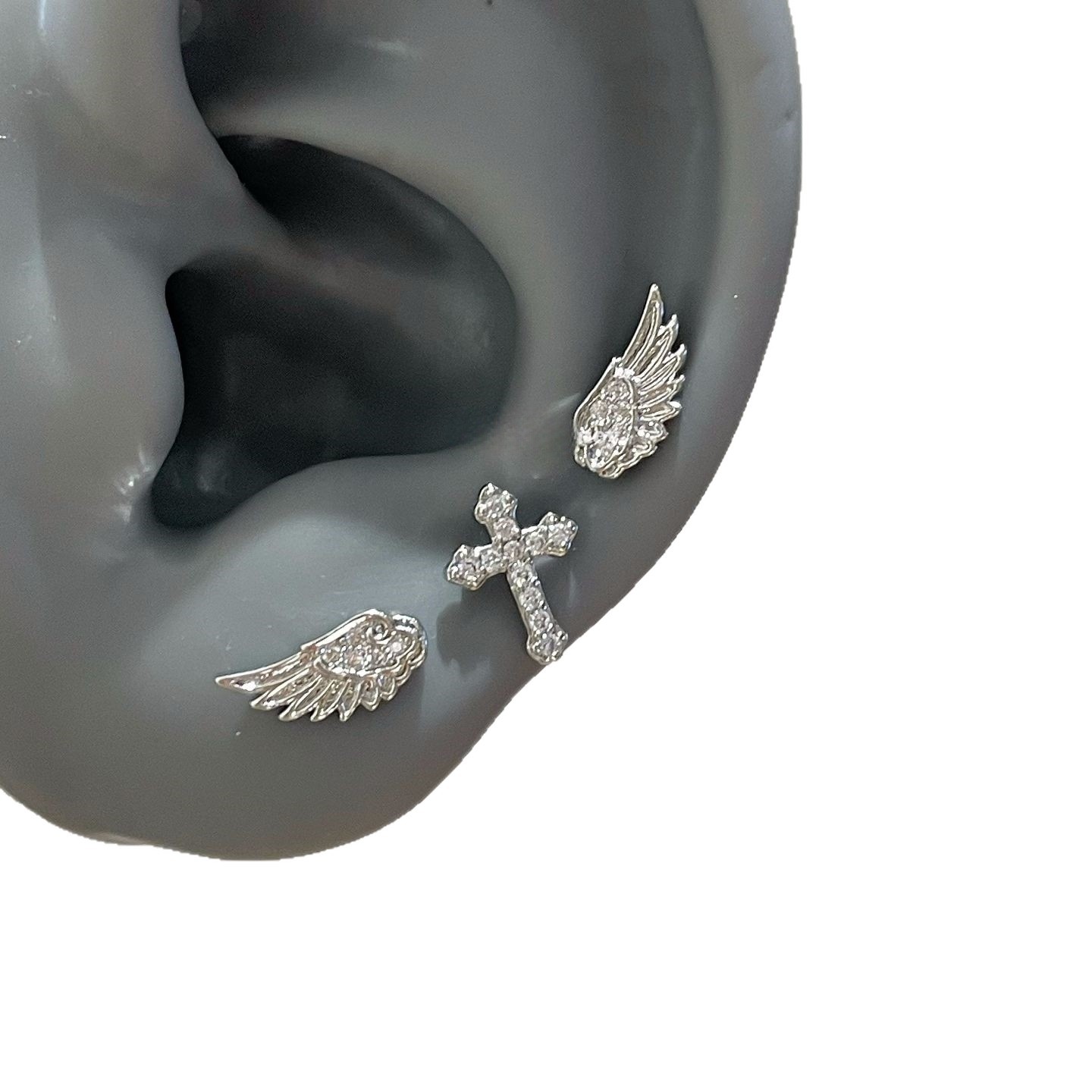 Titanium Steel Wing Earrings