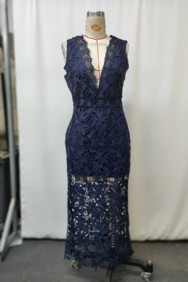 The Virginie Bohemian Lace Midi Dress Detail – La Rose Couture Dresses & Gowns